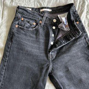 Wide leg ankle cropped Ribcage Denim